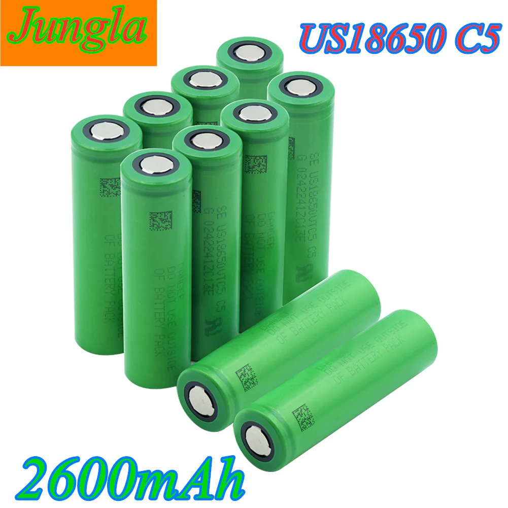 

2023 10Pieces 3.7V Volt Rechargeable US18650 VTC5 2600mAh VTC5 18650 Battery Replacement 3.7V 2600mAh 18650 Batteries·