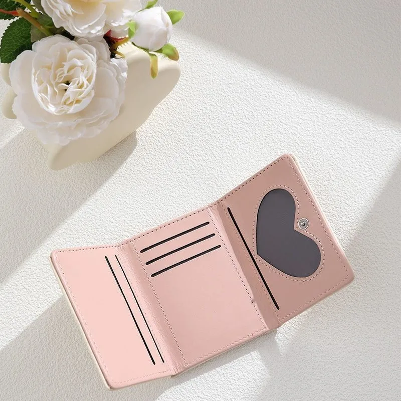 Chic Cat Print PU Leather Wallet - Stylish Compact Coin and Card Holder with Buckle Clasp
