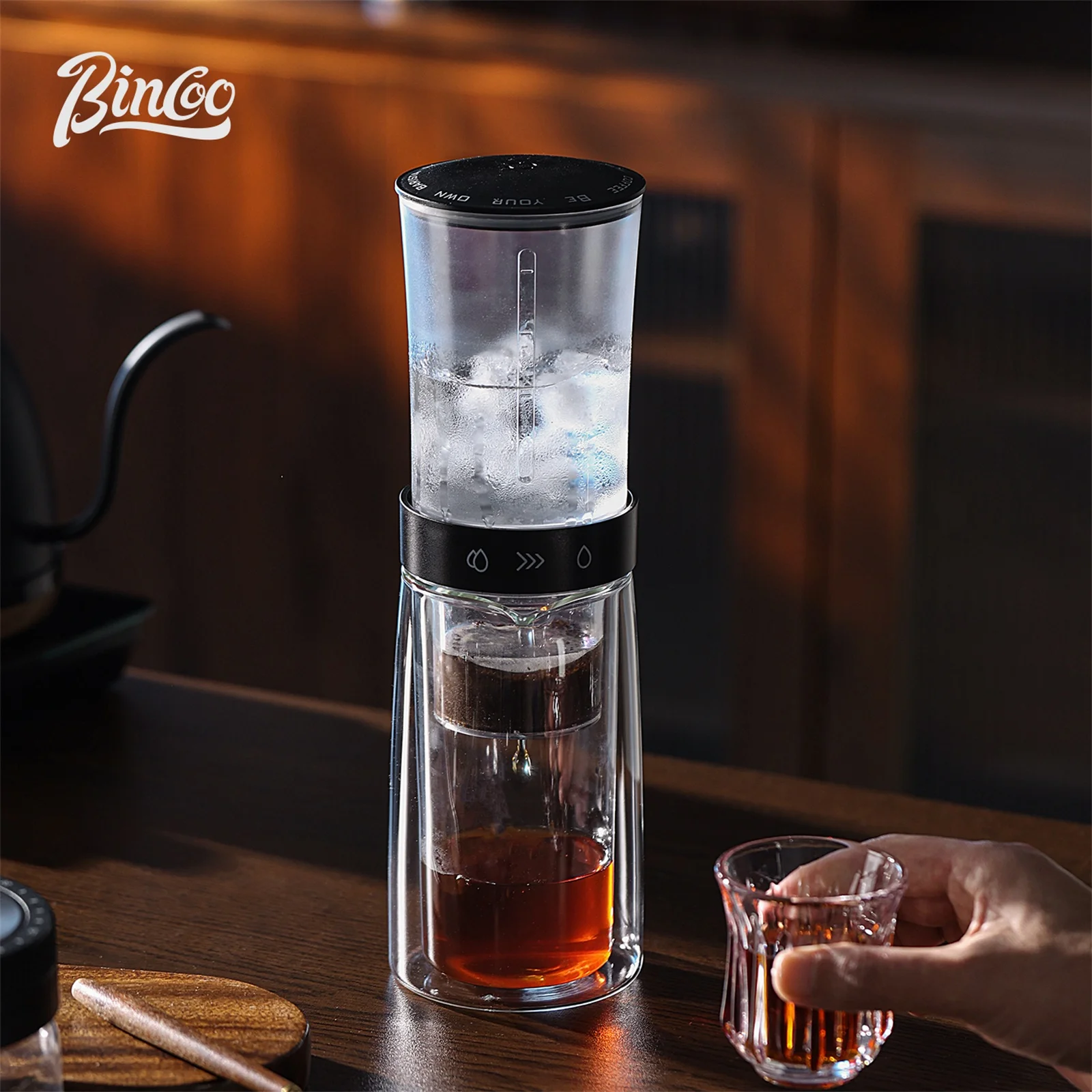 صانع القهوة الباردة من بينكو بتصميم زجاجي مزدوج ال...
