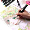 Kids Drawing Toys Double Headed Art Marker Pen Set for Draw Sketching Alcohol Oily Based Markers Graffiti Manga Supplies 2