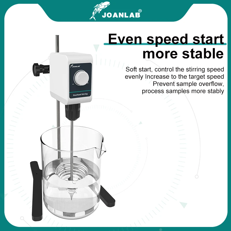 JOANLAB Stirrer Laboratory Digital Display Overhead Stirrer Electric Mixer Laboratory Equipment 5/10L 1200rpm 110/220V OS-10S