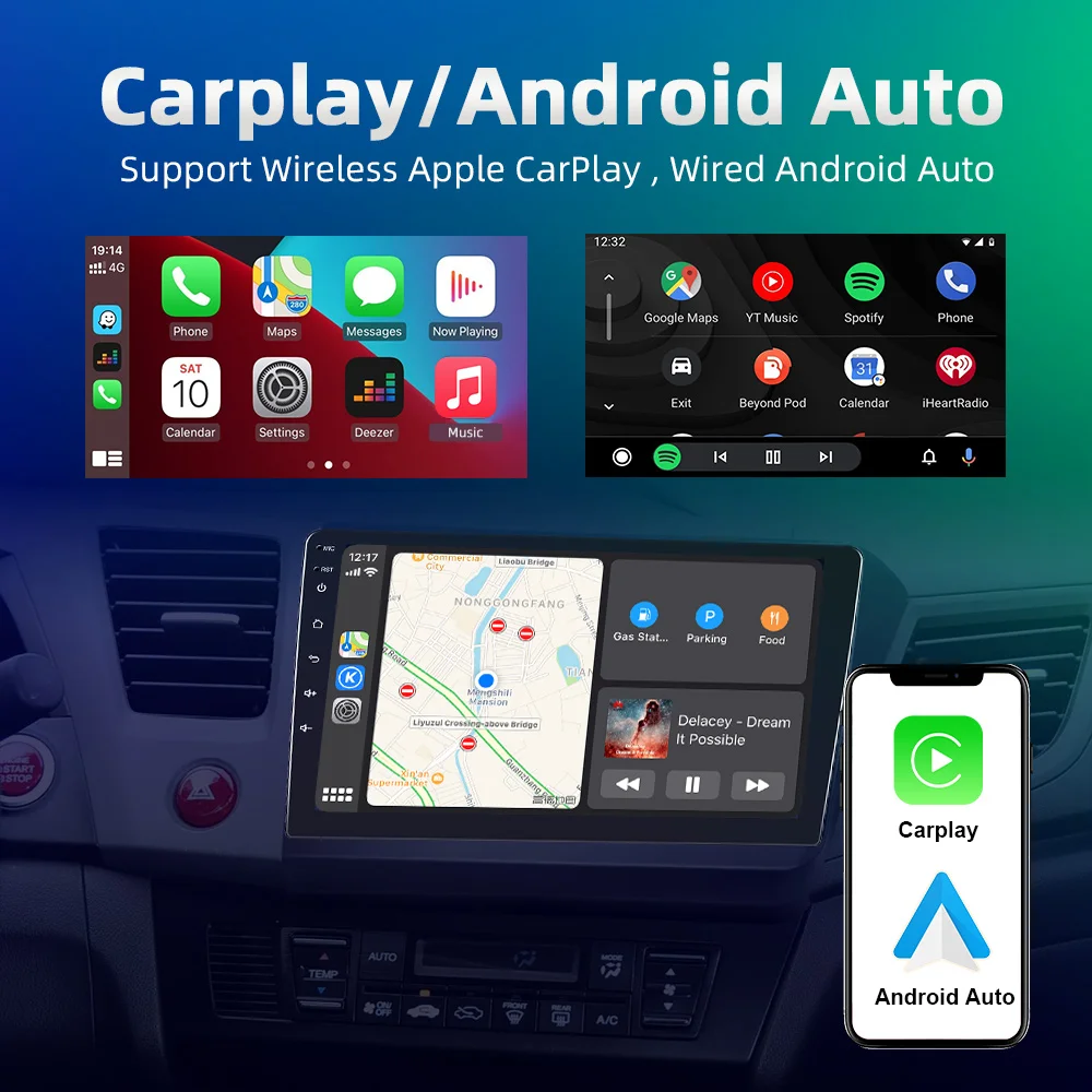 Podofo Android Car Radio Multimidia Video Player For Citroen C4 C-Triomphe Quatre 2004-2014 GPS Navigation Carplay Auto Stereo