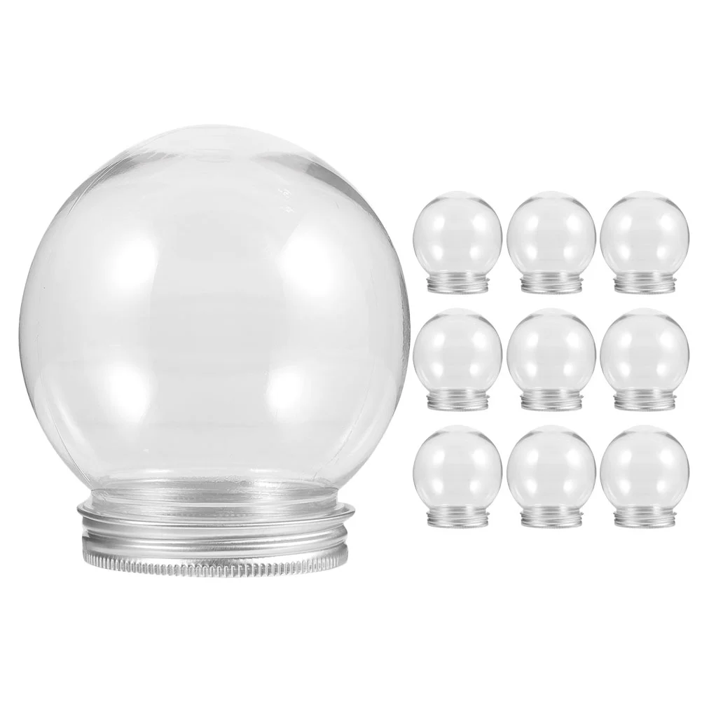 

150/270ml DIY Snow Globe Clear Plastic Water Globe Making Prop With Screw Off Cap Christmas Decoartion