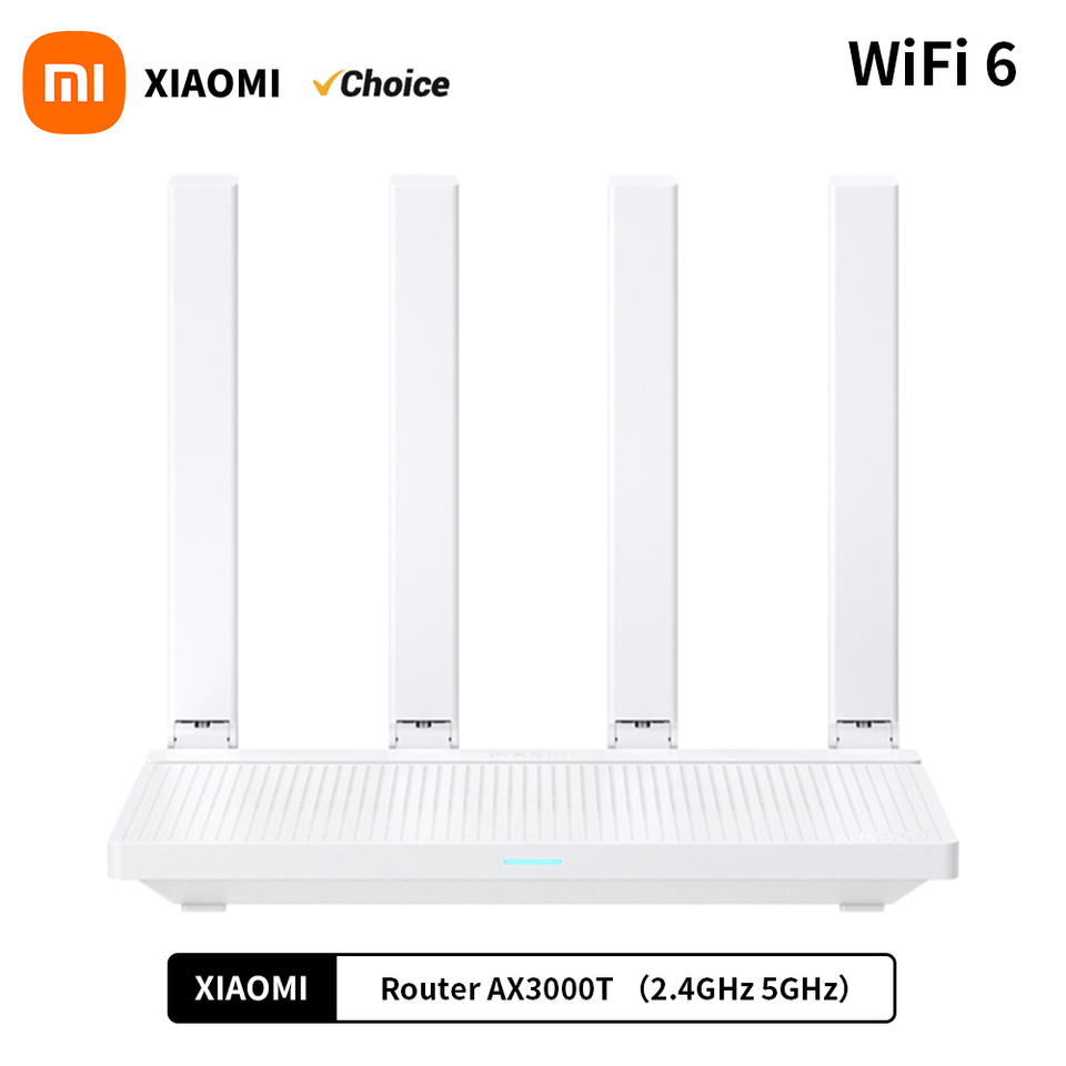2024 NEW Original Xiaomi AX3000T Router 2.4GHz 5GHz 1.3GHz CPU 2X2 160MHz WAN LAN LED NFC Connection for Home Office Games Mi