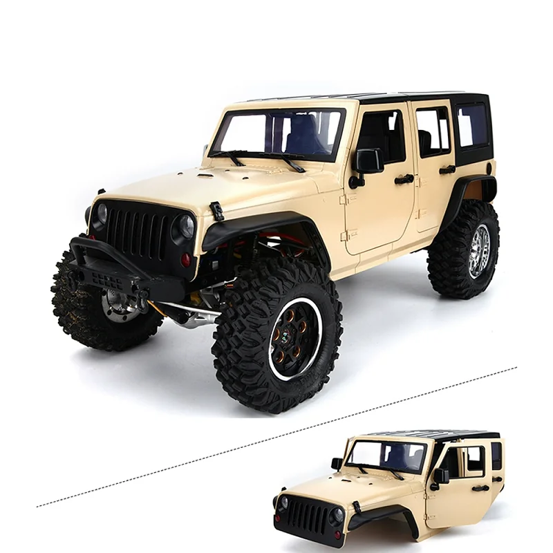 TBSCRC-carcasa de coche sin montar, base para rueda de 12,3 pulgadas y 313mm, para 1/10 RC Crawler Axial SCX10 y SCX10 II 90046 90047 Jeep Wrangler