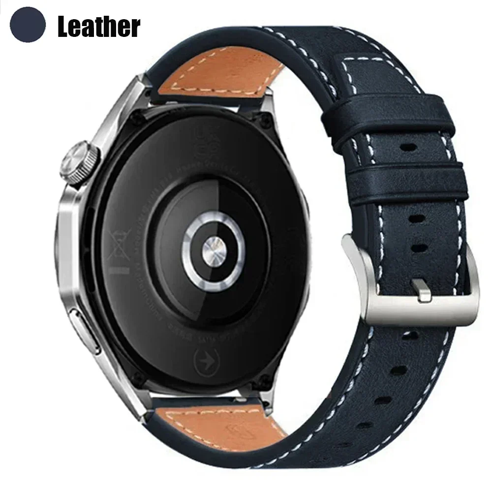 Genuine Leather Quick Release Smartwatch Band - Elegant 20mm/22mm Watch Strap Bracelet