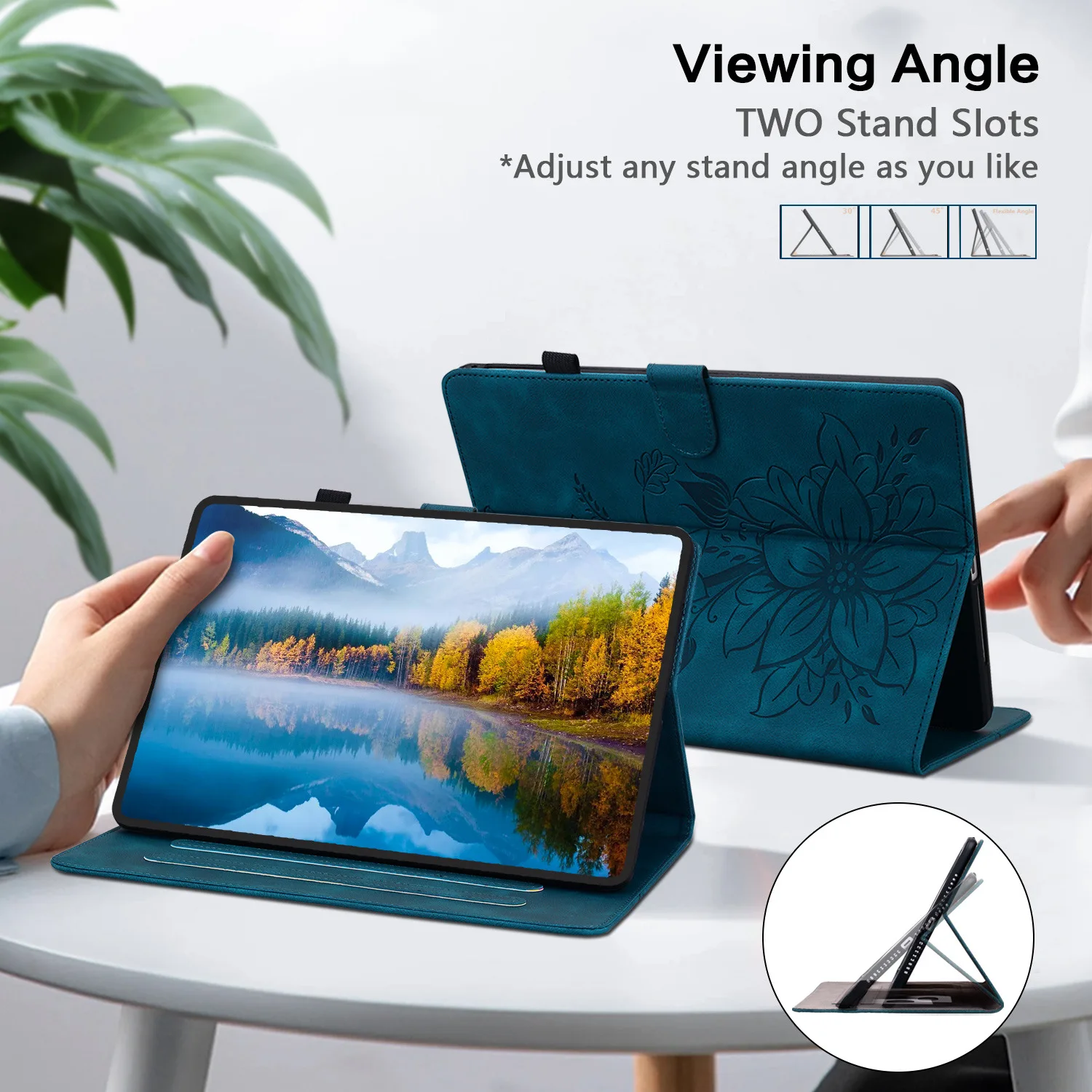 Lily Premium Leather Stand Case - Elegant Tablet Cover