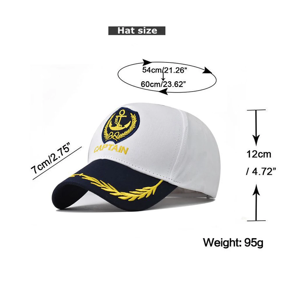 Adult Yacht Captain Baseball Hat Cotton Hat For Men Boating yacht captain hat,mens cotton hat