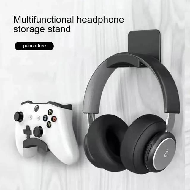 Universal Headphone Stand Adhensive Plastic Wall Mount Hanger Under Desk Headset Rack Holder Support for Gaming Earphone Bracket 1 Universal Headphone Stand Adhensive Plastic Wall Mount Hanger Under Desk Headset Rack Holder Support for Gaming Earphone Bracket 1