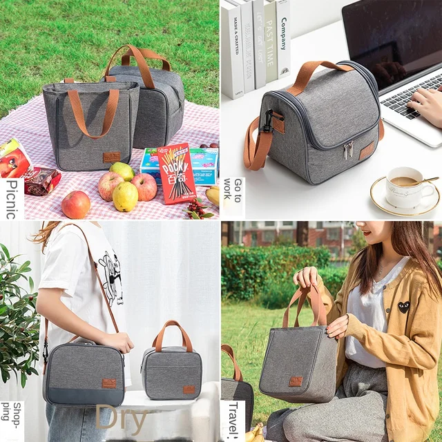 [Futurizmus] Háztartási Hordozható Nagy Kapacitású Pikniktáska Ebéd Munka Ebédtáska Doboz Táska Vastag Alumínium Fólia Szigetelt Lun - Image 3