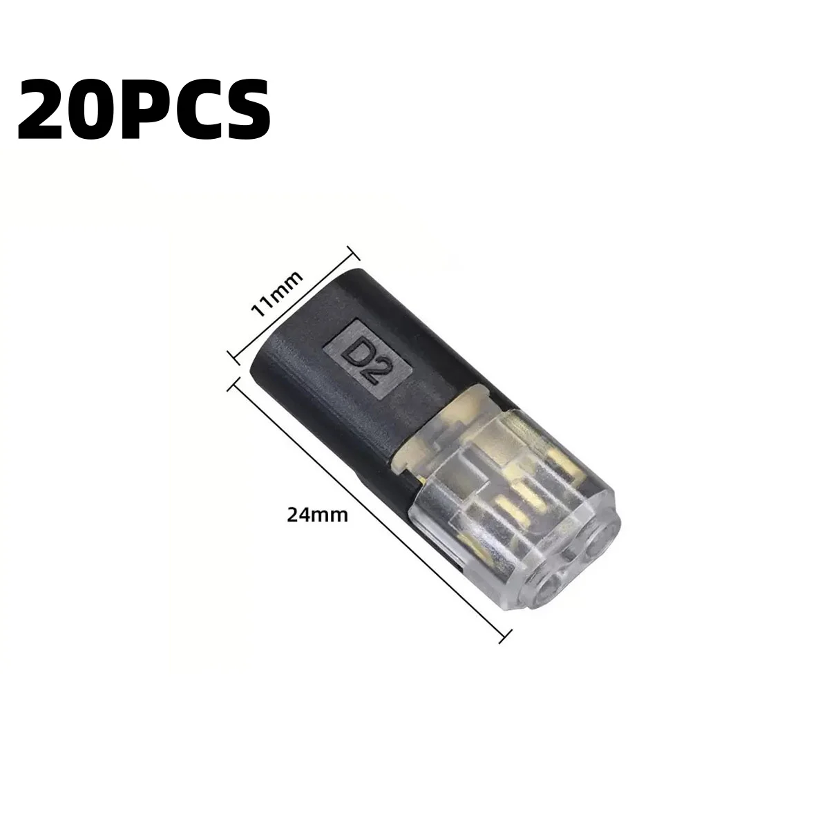 Waterproof 2-Pin Automotive Electrical Connector for Secure Wire Connections