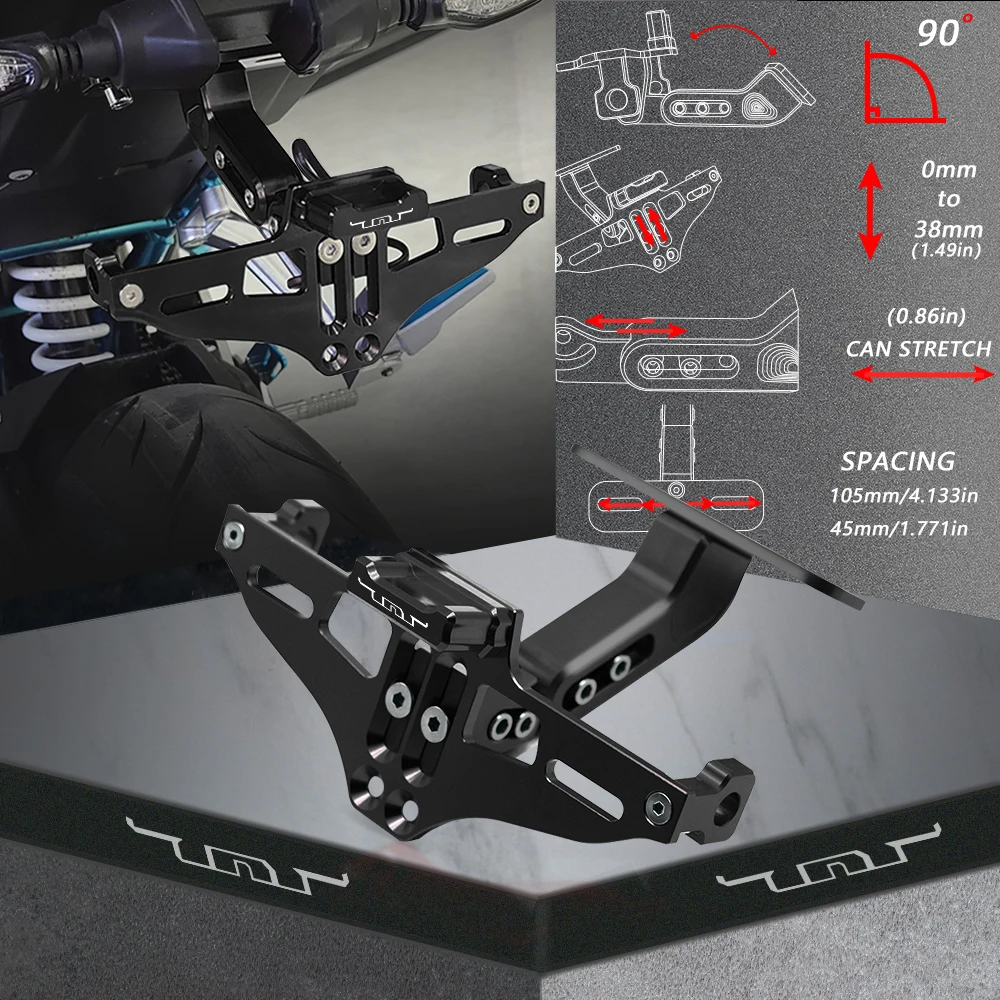 Xitomer Fender Eliminator Fit For 2024 2023 TNT 125 TNT 135 2017 2018 2019 2020 2021 2022 Tail Tidy Fender Eliminator Bracket With Led License Plate Light