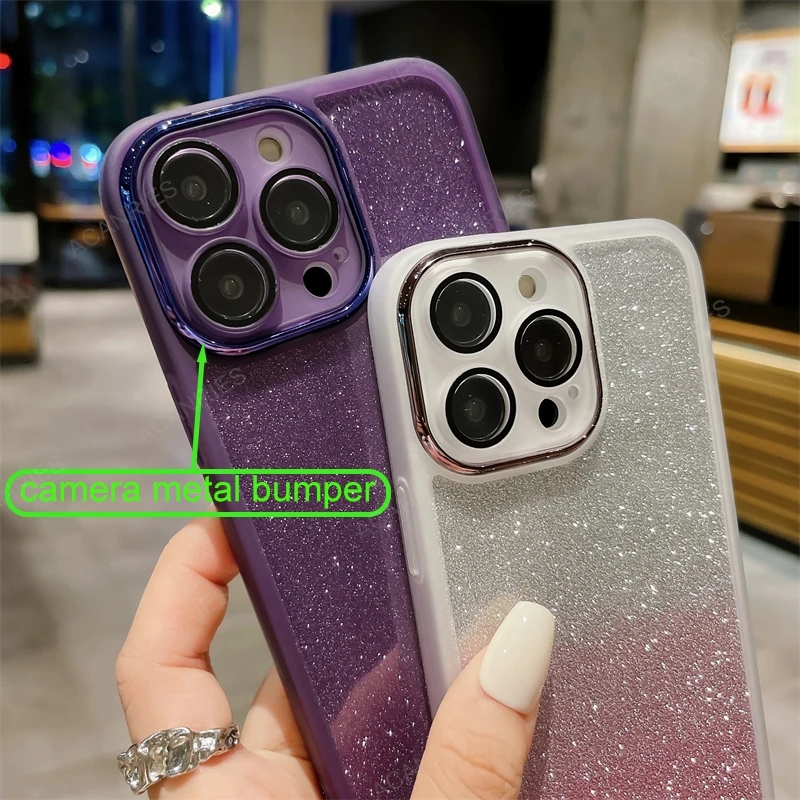 Shimmering Glitter Silicone Soft Phone Case