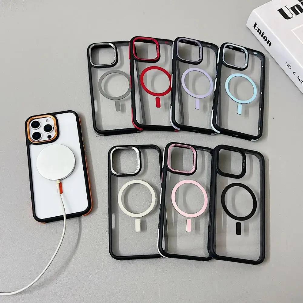 Upscale Luxury MagSafe Magnetic Adsorption Wireless Charge Color Clear Case For iPhone 16 15 14 13 12 11 Pro Max Plus Back Cover