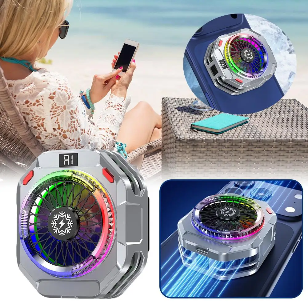 TH28 30W 반도체 휴대폰 쿨러 (RGB 조명, 스마트 온도 제어, 5가지 조절 모드, 빠른 냉각, 게임용)