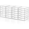 Makeup Drawer Storage Organizer with 24 Drawers, 4 Set Acrylic Office Desk Organization and Storage 1