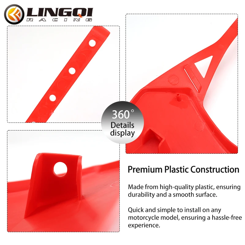 LINGQI RACING Motorcycle Front Number Plate Fairing Mask Plastic Body Cover For CRF110 CRF125 2013 Off Road Pit Dirt Bike
