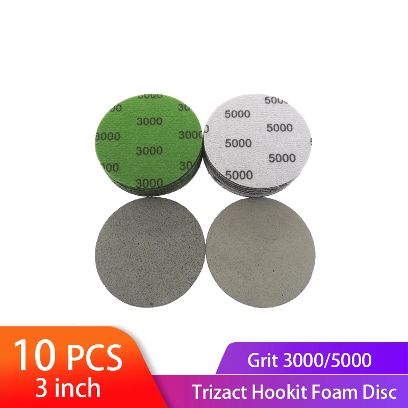 3inch 75mm Trizact Hookit Foam Disc Wet & Dry Spong Sandpaper Disc 3000