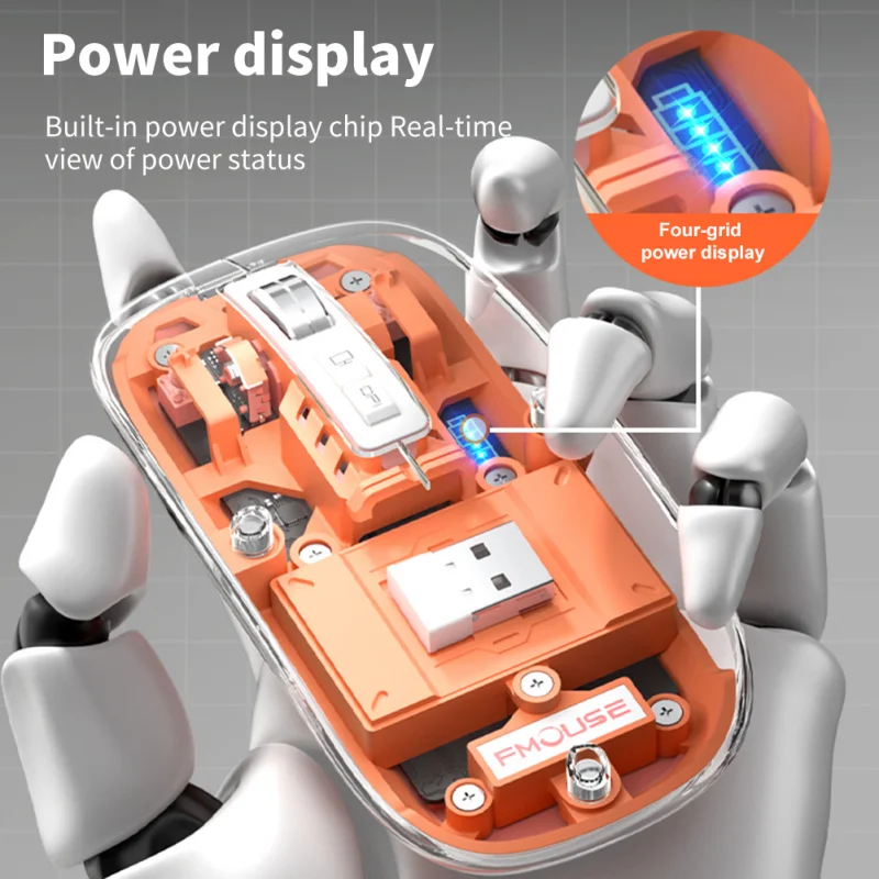 

Bluetooth-мышь компьютерная аккумуляторная беспроводная с RGB-подсветкой, 2400Dpi