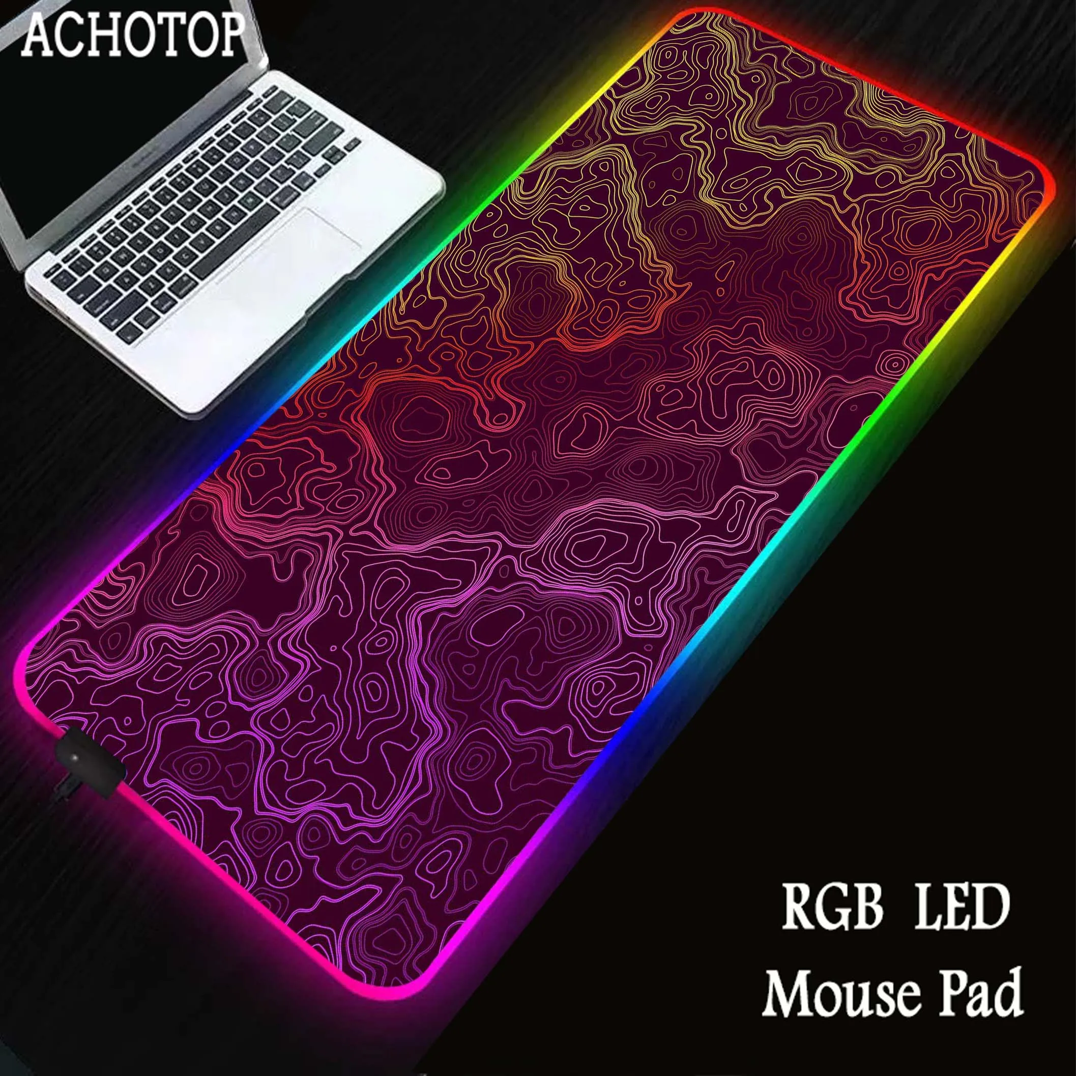 

Strata Liquid Mouse Pad RGB LED Gaming Mousemat Large Desk Mat Pc Gamer Accessoires Mousepad Speed Keyboard Pads XXL 900x400mm