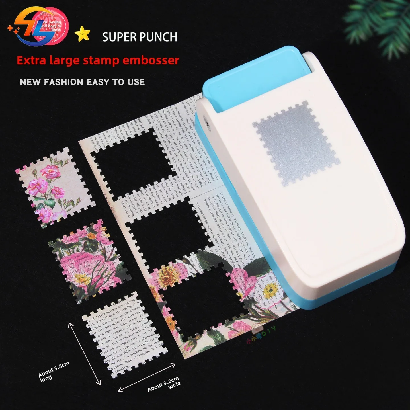 DIY Crafts Stamp Border Punch Handmade Embosser Stamp Embossing Machine Portable Exquisite Shape Punch