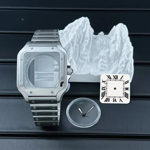 38mm Square Watch Case 316L Steel Strap Watch Repair Modification No Logo 27mm Dial for Sandoz NH36 NH35 NH70 Automatic Movement - Image 15