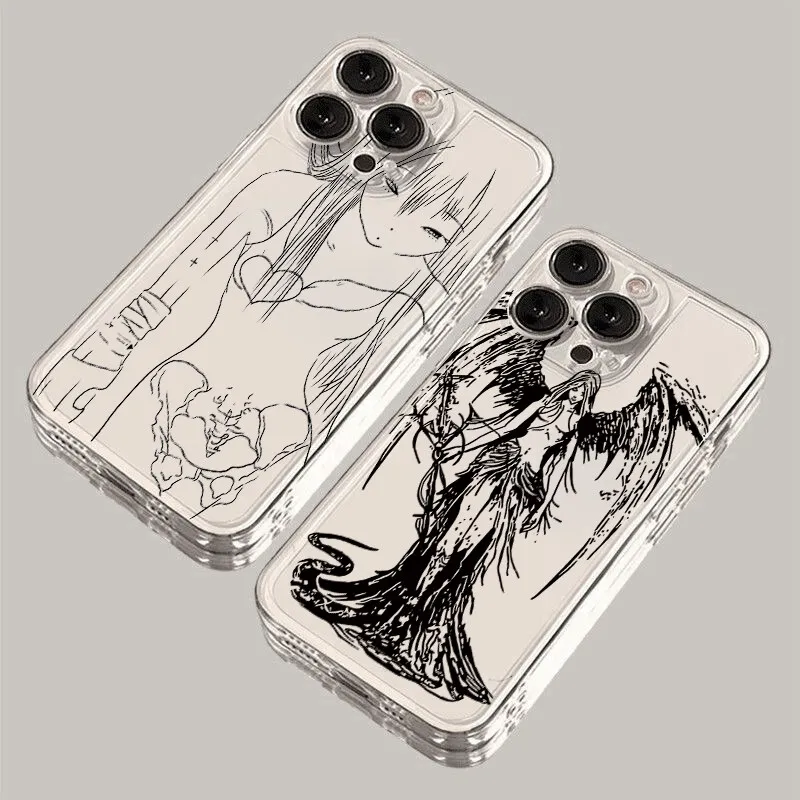 Luxury Black Angel Soft Case Cover