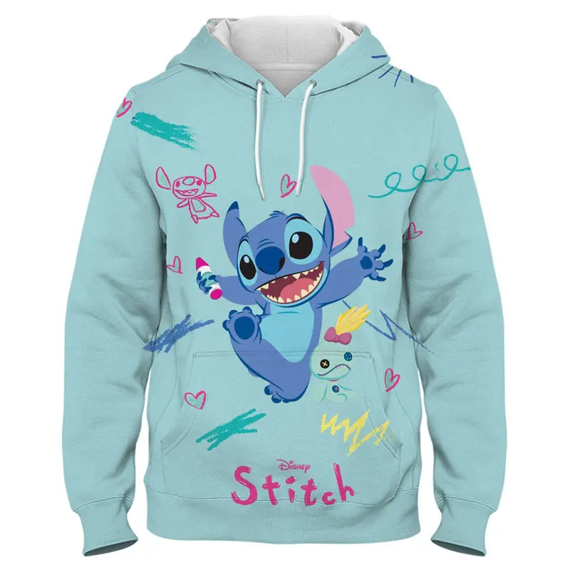 

Disney Stitch Hoodies for Kids Adult Anime 3D Printed Lilo Stitch Cosplay Sweatshirts Boys Girls Fashion Tops Casual Hoodie