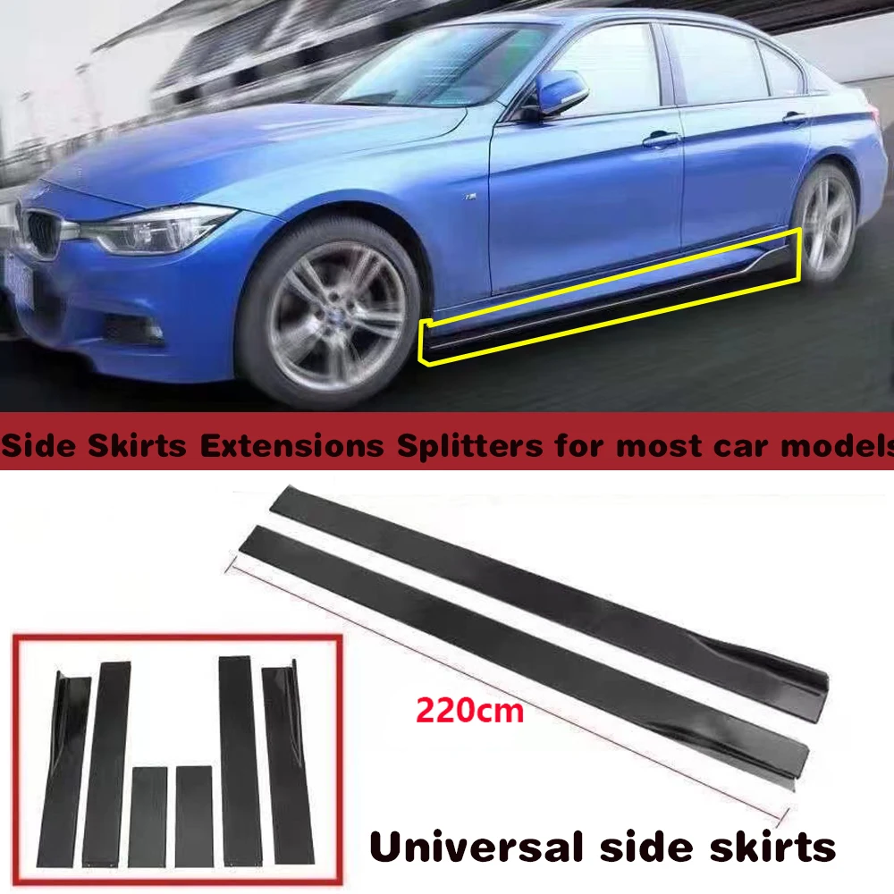 

Glossy Universal Car Side Skirt Winglet Splitters Lip Side Spoiler For BMW For Audi For VW For Honda For Benz for kia for skoad