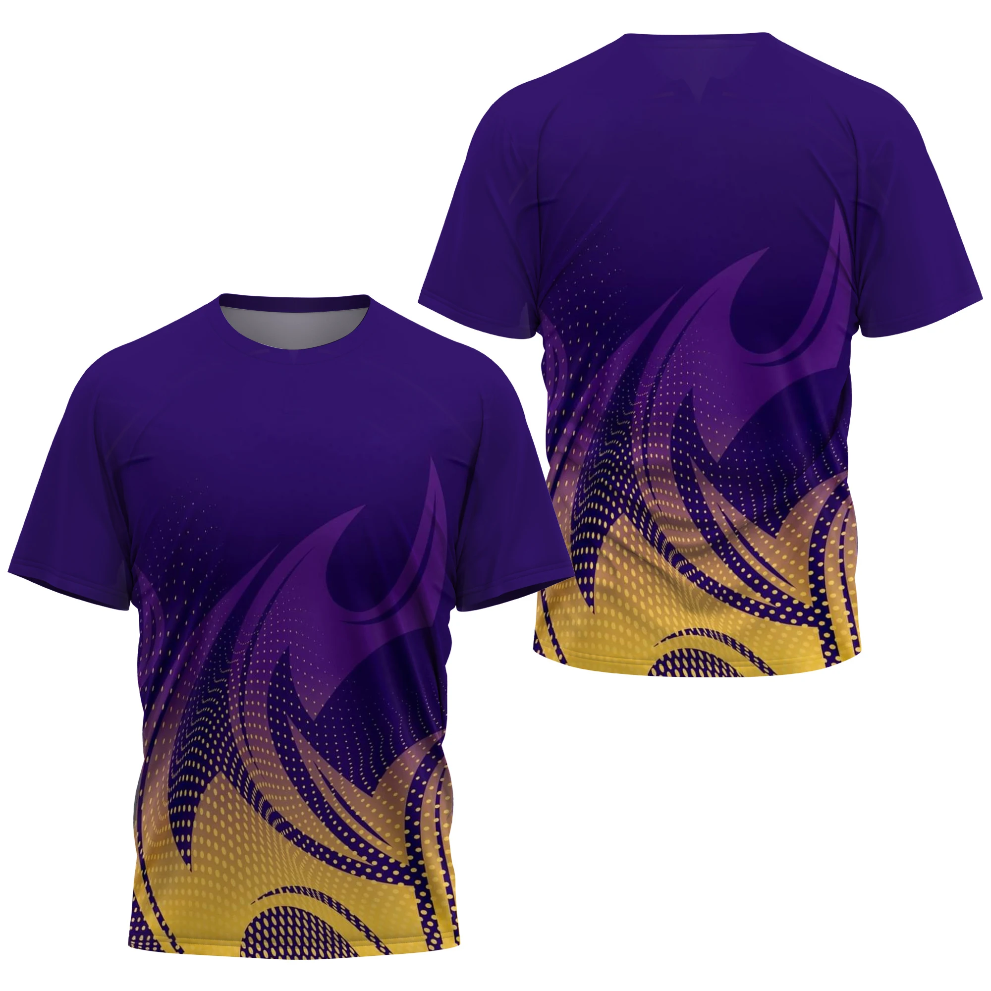 

Summer fashion men's gradient striped printed T-shirt, badminton, table tennis, training clothes, casual