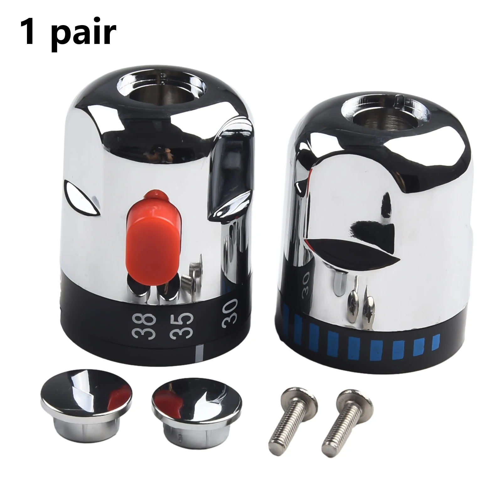 Thermostatic mixing valve Faucet valve Faucet handle 1 Pair Thermostatic Valve Core Intelligent On Off Control Handles For Bath Shower Mixer Taps Solar Thermostatic Valve Head