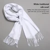 White Tassel Scarf Winter Unisex Cotton DIY Tie-dye Soft Scarves Decorative Cold Weather Neck Crafting Handicraft 1
