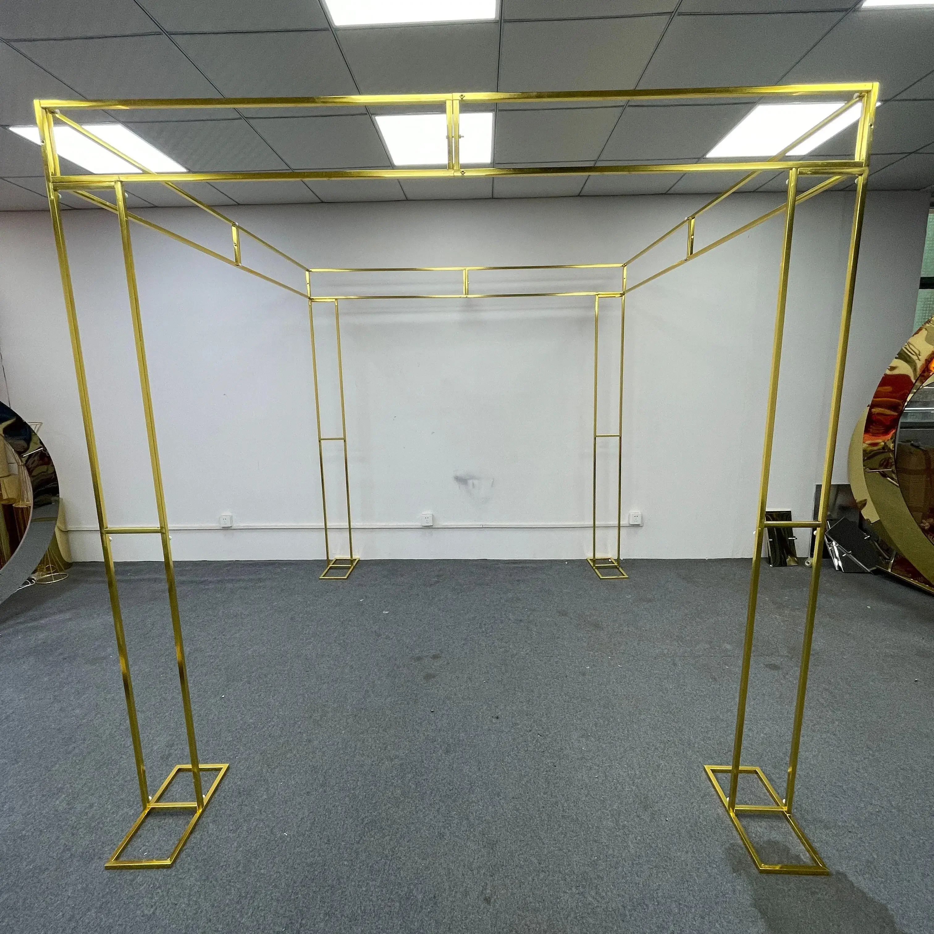 Wedding Festival Family Single-layer Truss Gilded Screen Background Frame Iron Art Golden Arch Square Scene Decoration Props