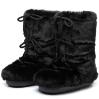 2025 Winter Lace-up Ankle Boots Women Snow Boots Brand Design Classic Platform Waterproof Non-slip Cotton Boots Woman Ski Boots - Image 6