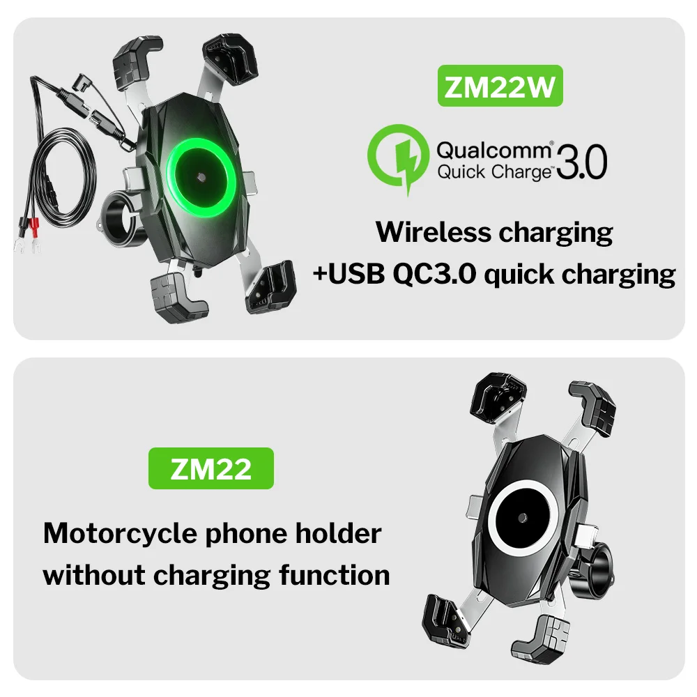 Deelife Motorcycle Phone Holder Wireless Charger for Moto Mobile Smartphone Stand Motorbike Cellphone Bracket Support