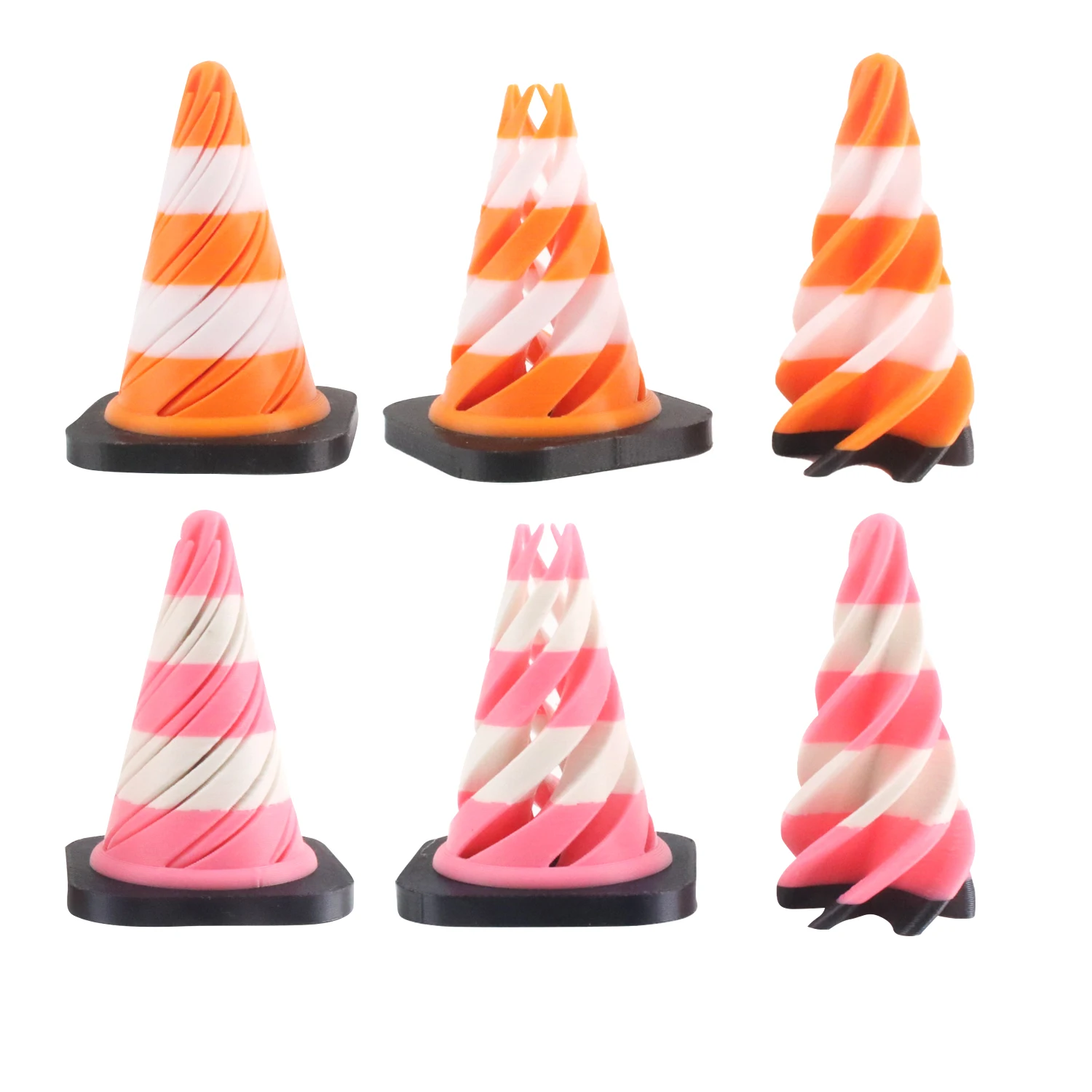 Fidget Toy 3D Printed Traffic Bucket Spiral Cone Simulated Obstacle Traffic Bucket Model
