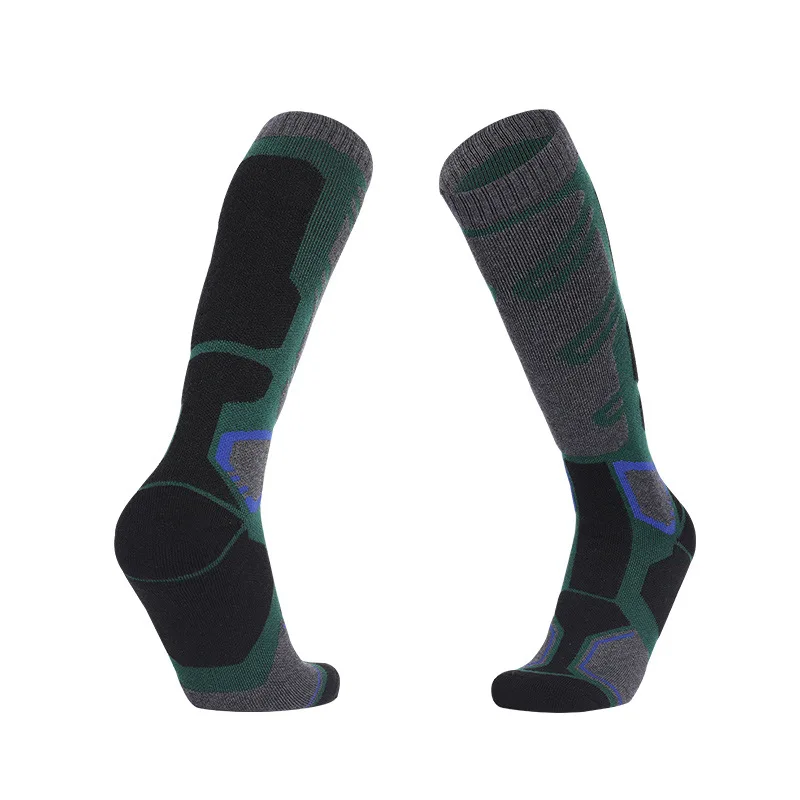 Ski Socks Professional Men Merino Wool Outdoor Sports Thickened Terry Keep Warm Knee High Long Skiing Snowboard Hiking