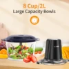 Food Processor Electric Meat Grinder 500W Food Chopper 2 Speed for Vegetable Kitchen Cutter Medium Super Chopping Grinding 2
