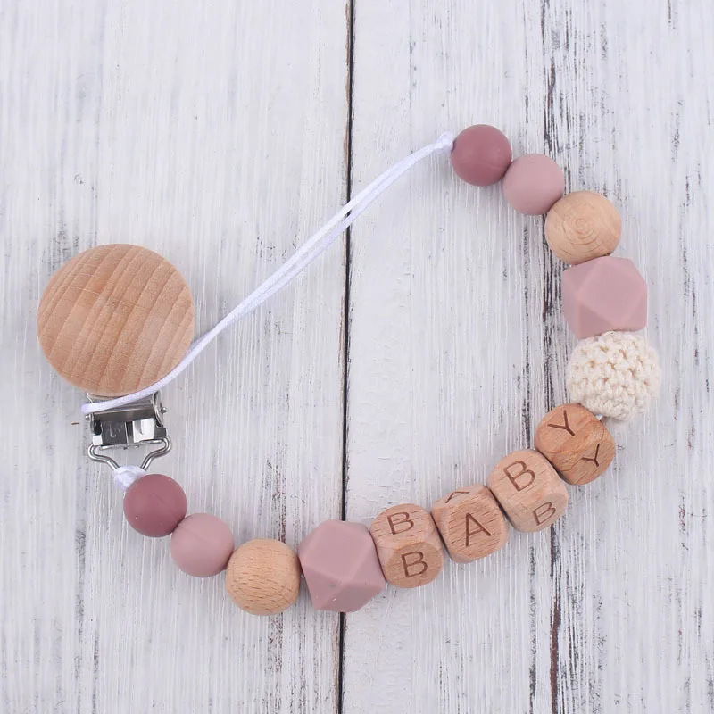 

Baby Pacifier Clips Personalized Name Teethers Toys Dummy Nipples Holder Clip Chain Babies Accessories Newborn Custom Pacifiers