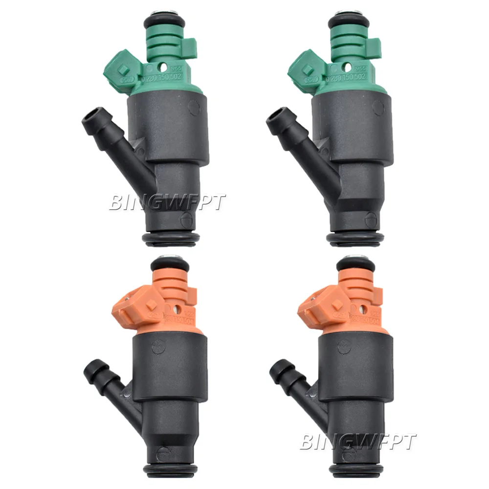 Diesel injector tube fuel injector cleaner fuel injector removal tool fuel injector seals 4PCS/LOT fuel injector nozzle 0280150504 0280150502 95-02 for Kia Sportage 2.0L 0 280 150 504 0 280 150 502