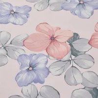 Watercolor Floral Pattern Bed Sheet Set 100% Cotton Flat Sheet with Pillowcases 3Pcs High Quality Queen King Size Bedding Set 4
