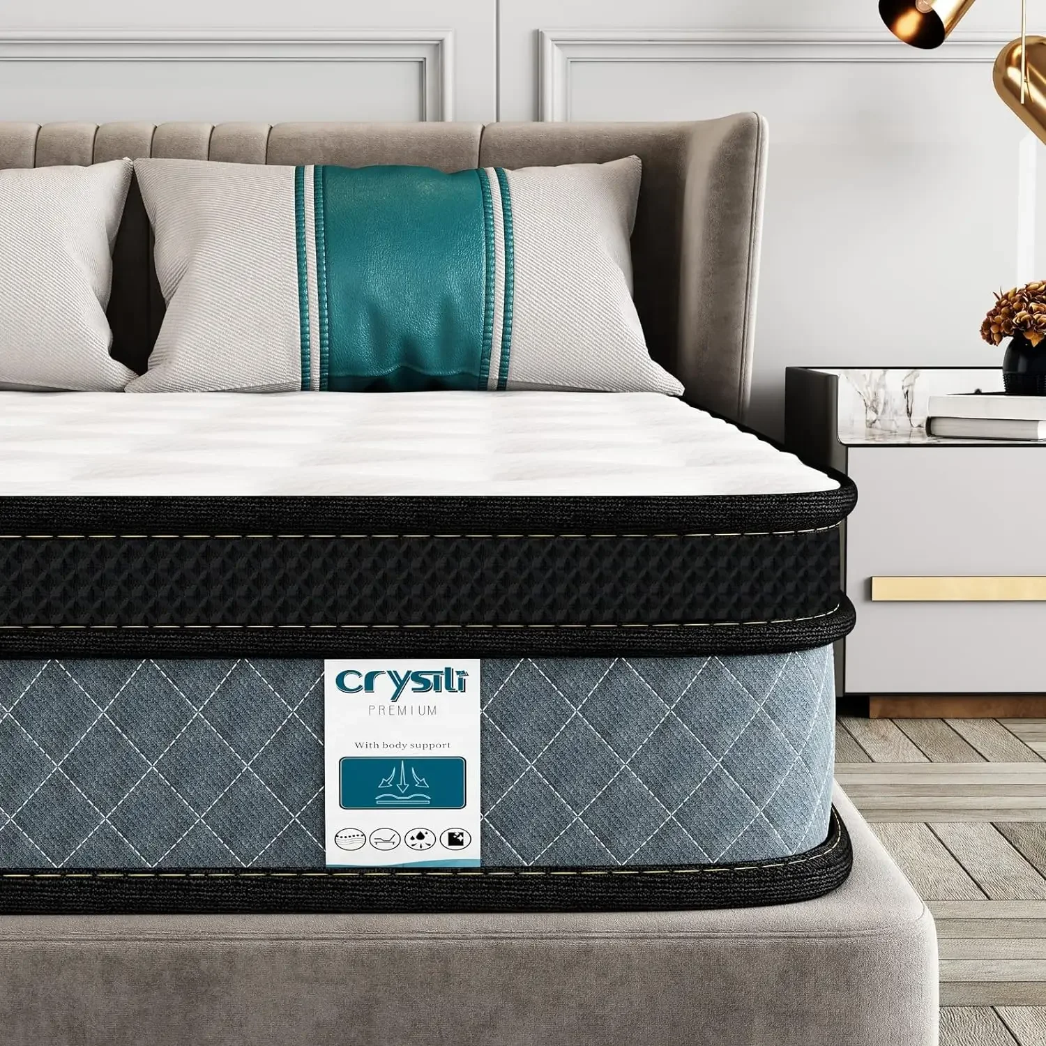 

Crystli Full Mattress,10 Inch Memory Foam Mattress with Innerspring Hybrid Full Size Mattress ina Box Pressure Relief&Supportive