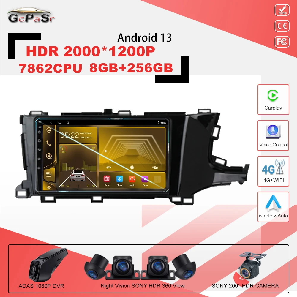 

Android 13 7862CPU CarPlay Android Auto Radio For Honda Shuttle 2 2015-2020 CarMultimedia Video Player 2K Screen 2din Stereo GPS