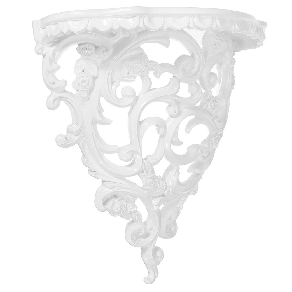 

Baroque Style Decorative Shelves for Living Room Flowers Wall Hanging Storage Rack European Style Decor Home Cafe