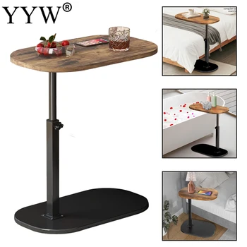 45x30cm Bedside Table Sofa Side Coffee Table Movable Lifting Adjustable Height Laptop Book Desk For Living Room Bedroom Office