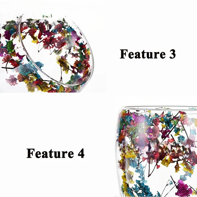 Glasbecher mit Gänseblümchen-Blumenmuster