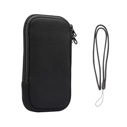 Universal Neoprene Shockproof Phone & Accessory Storage Bag for (S) 4.7-5.4 Inch (Black)