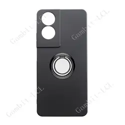 Shockproof Soft Silicone TPU Phone Case with Back Ring Holder Bracket for TCL 50 XE 5G (Ring Case Black)