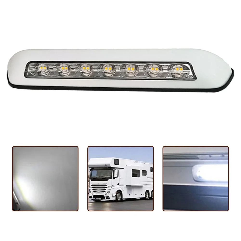 

1x 12V/24V 8W RV Awning LED Light White 6000K 10LED Outdoor Lighting Porch Lamp IP67 Waterproof For RVs/ Campers/ Trailers/Ships