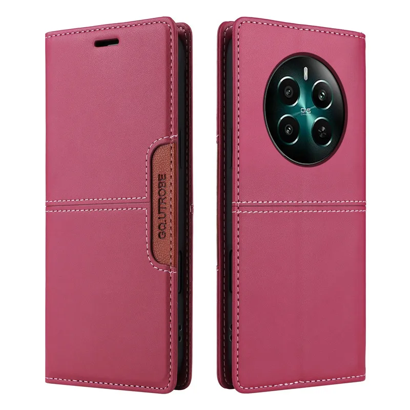 Magnetic Anti-theft Leather Wallet Phone Case with Card Holder and Flip Cover
